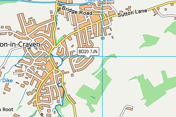 BD20 7JN map - OS VectorMap District (Ordnance Survey)