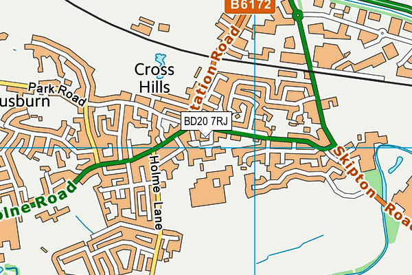 BD20 7RJ map - OS VectorMap District (Ordnance Survey)