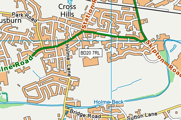 South Craven School map (BD20 7RL) - OS VectorMap District (Ordnance Survey)