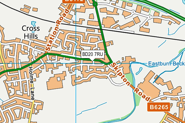 BD20 7RU map - OS VectorMap District (Ordnance Survey)