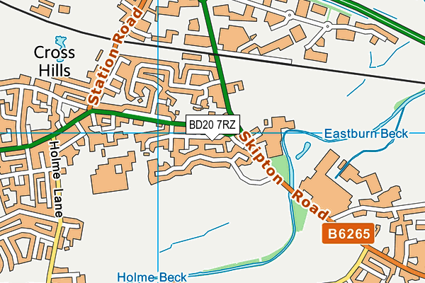 BD20 7RZ map - OS VectorMap District (Ordnance Survey)