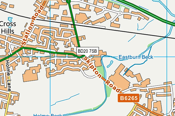 BD20 7SB map - OS VectorMap District (Ordnance Survey)