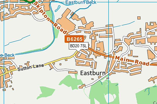 BD20 7SL map - OS VectorMap District (Ordnance Survey)