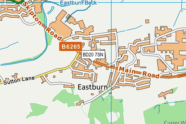 BD20 7SN map - OS VectorMap District (Ordnance Survey)