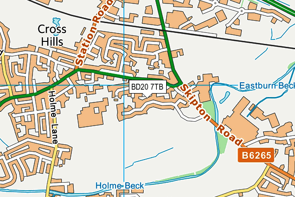 BD20 7TB map - OS VectorMap District (Ordnance Survey)