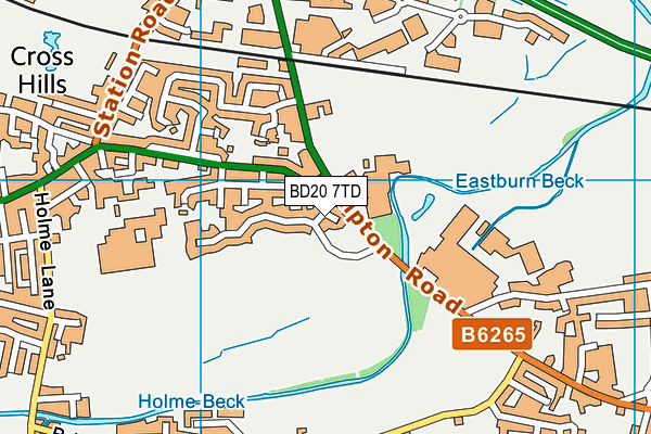 BD20 7TD map - OS VectorMap District (Ordnance Survey)