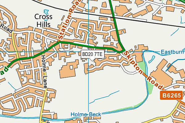 BD20 7TE map - OS VectorMap District (Ordnance Survey)