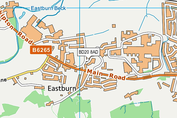 BD20 8AD map - OS VectorMap District (Ordnance Survey)