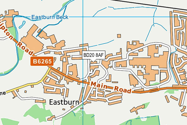BD20 8AF map - OS VectorMap District (Ordnance Survey)