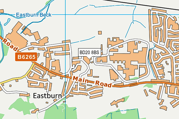 BD20 8BS map - OS VectorMap District (Ordnance Survey)