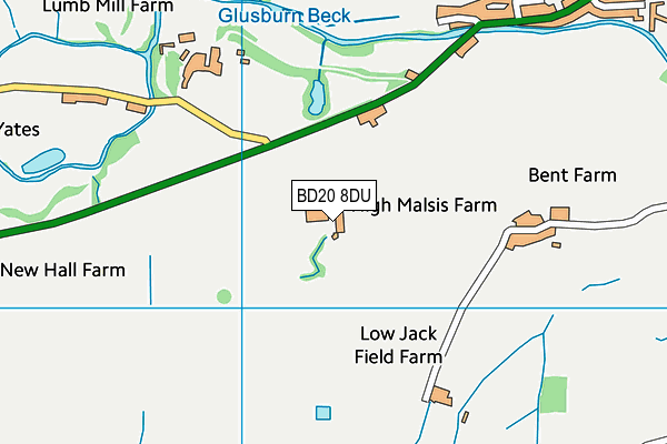 BD20 8DU map - OS VectorMap District (Ordnance Survey)