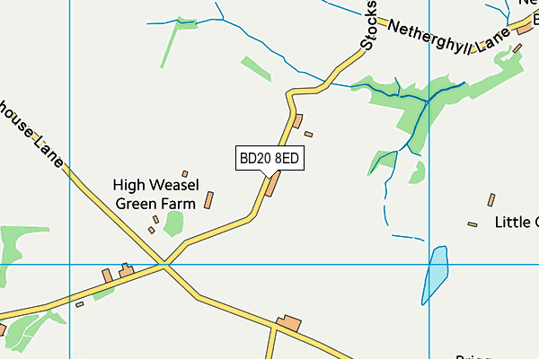 BD20 8ED map - OS VectorMap District (Ordnance Survey)