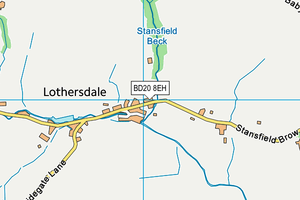 BD20 8EH map - OS VectorMap District (Ordnance Survey)