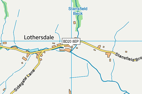 BD20 8EP map - OS VectorMap District (Ordnance Survey)