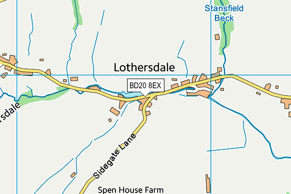 BD20 8EX map - OS VectorMap District (Ordnance Survey)