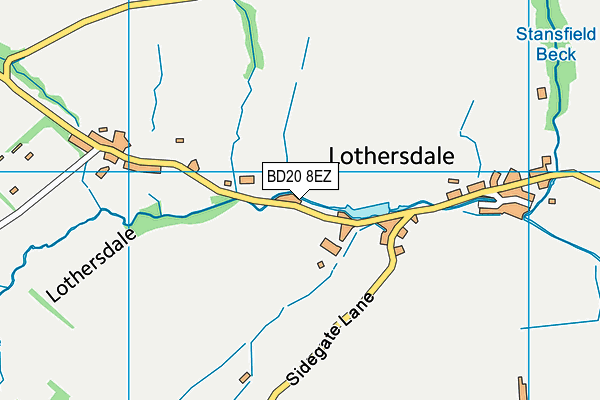 BD20 8EZ map - OS VectorMap District (Ordnance Survey)