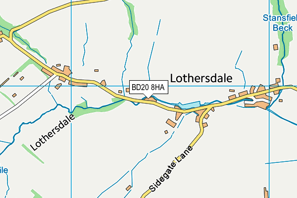 BD20 8HA map - OS VectorMap District (Ordnance Survey)