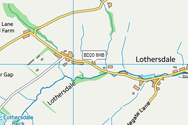 Lothersdale Primary School map (BD20 8HB) - OS VectorMap District (Ordnance Survey)