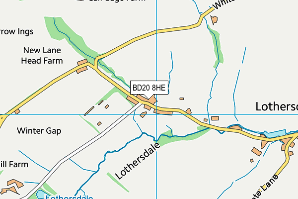 BD20 8HE map - OS VectorMap District (Ordnance Survey)