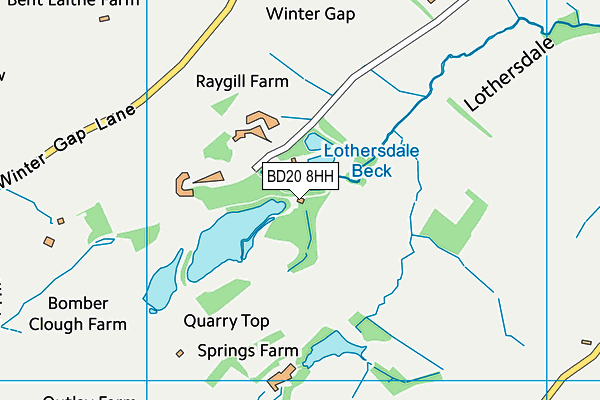 BD20 8HH map - OS VectorMap District (Ordnance Survey)