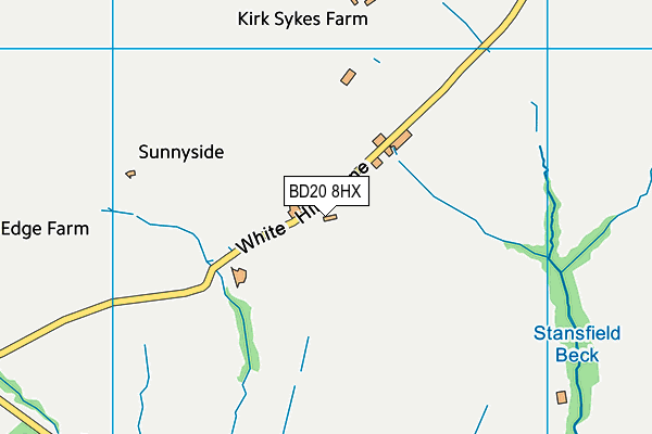 BD20 8HX map - OS VectorMap District (Ordnance Survey)