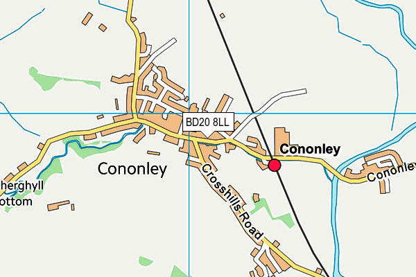 BD20 8LL map - OS VectorMap District (Ordnance Survey)