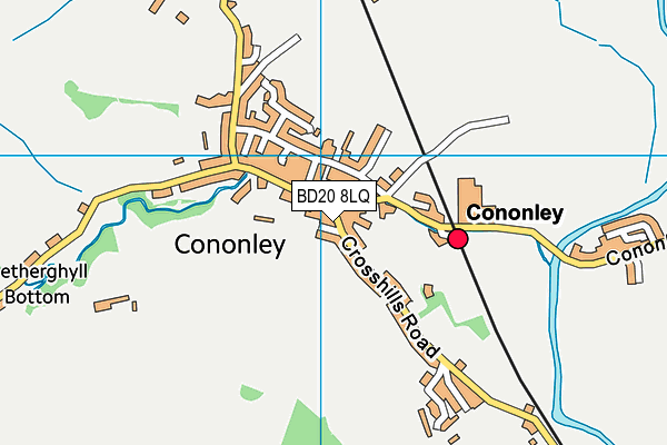 BD20 8LQ map - OS VectorMap District (Ordnance Survey)