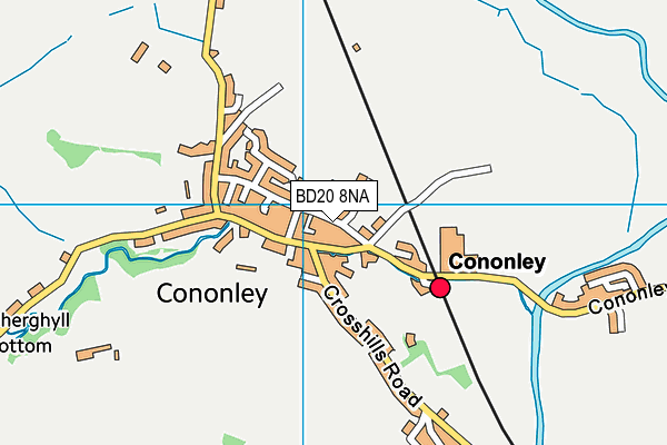 Cononley Community Primary School map (BD20 8NA) - OS VectorMap District (Ordnance Survey)