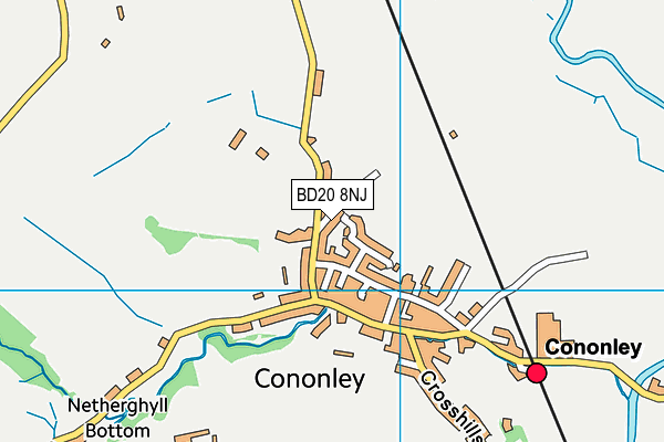 BD20 8NJ map - OS VectorMap District (Ordnance Survey)