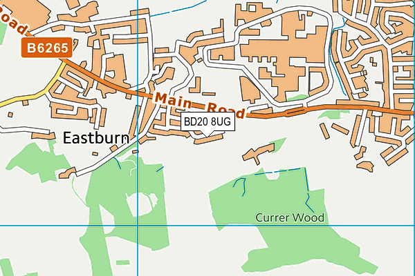 BD20 8UG map - OS VectorMap District (Ordnance Survey)