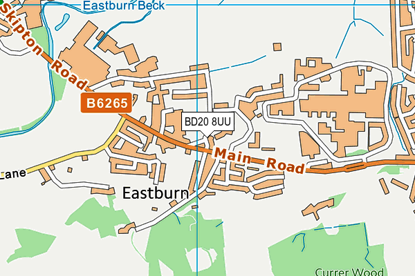 BD20 8UU map - OS VectorMap District (Ordnance Survey)