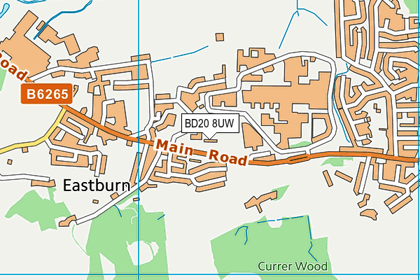 BD20 8UW map - OS VectorMap District (Ordnance Survey)