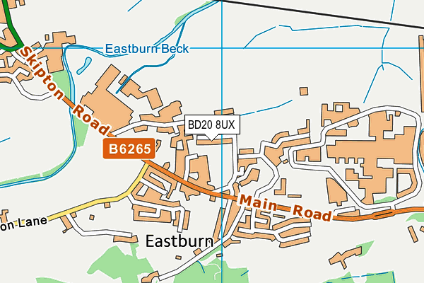 BD20 8UX map - OS VectorMap District (Ordnance Survey)