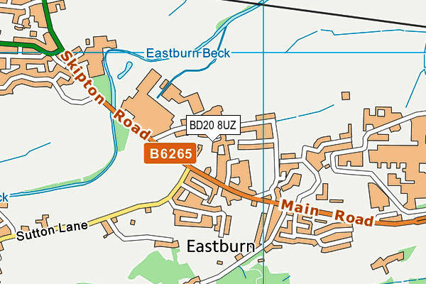 BD20 8UZ map - OS VectorMap District (Ordnance Survey)