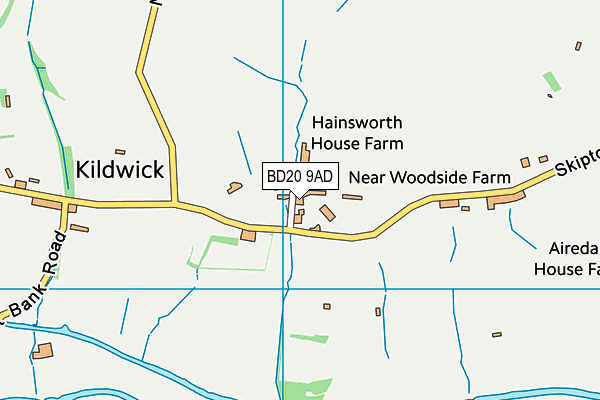 BD20 9AD map - OS VectorMap District (Ordnance Survey)