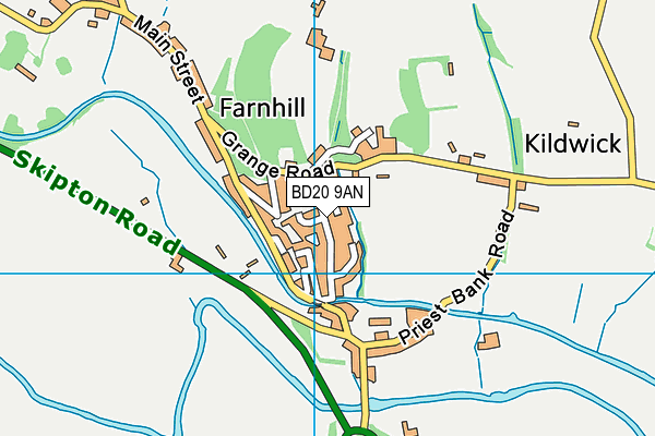BD20 9AN map - OS VectorMap District (Ordnance Survey)