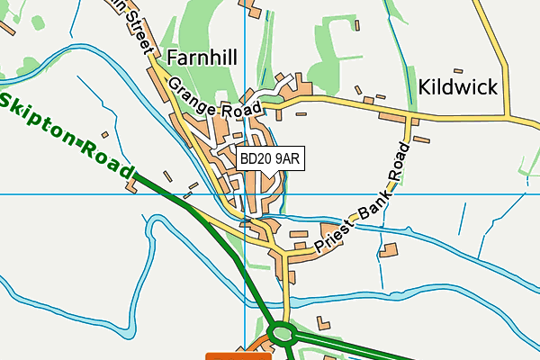 BD20 9AR map - OS VectorMap District (Ordnance Survey)