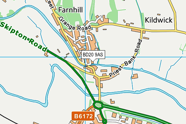 BD20 9AS map - OS VectorMap District (Ordnance Survey)