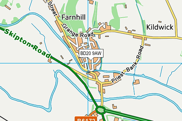 BD20 9AW map - OS VectorMap District (Ordnance Survey)