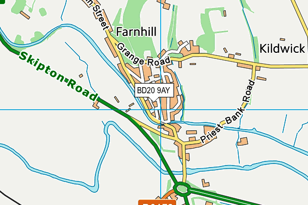 BD20 9AY map - OS VectorMap District (Ordnance Survey)