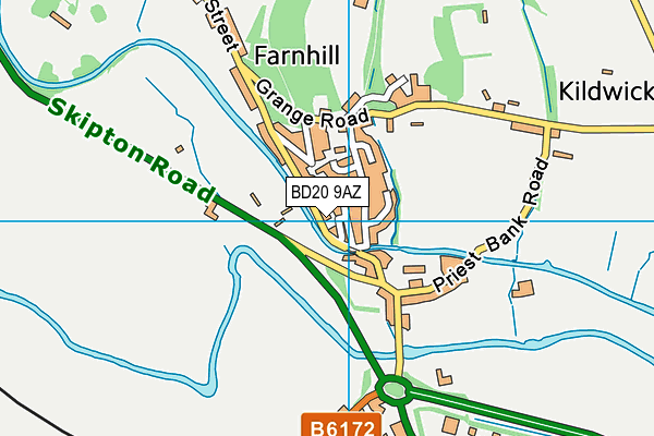 BD20 9AZ map - OS VectorMap District (Ordnance Survey)