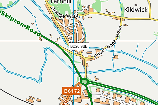 BD20 9BB map - OS VectorMap District (Ordnance Survey)