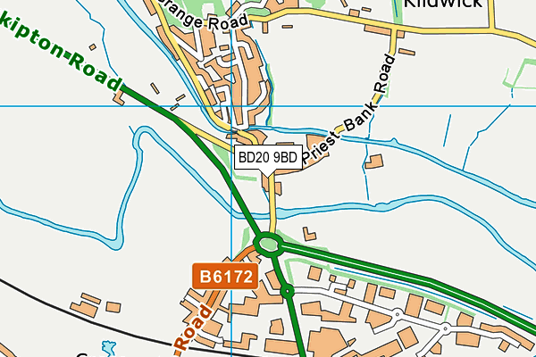 BD20 9BD map - OS VectorMap District (Ordnance Survey)