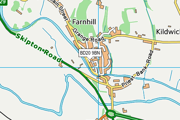 BD20 9BN map - OS VectorMap District (Ordnance Survey)