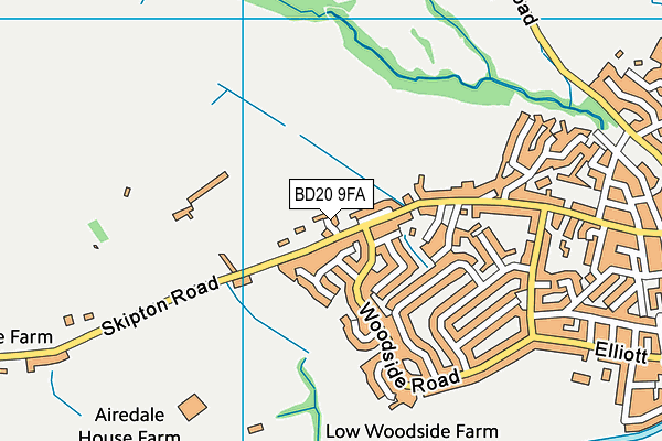 BD20 9FA map - OS VectorMap District (Ordnance Survey)