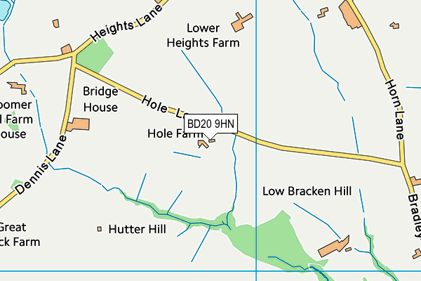 BD20 9HN map - OS VectorMap District (Ordnance Survey)