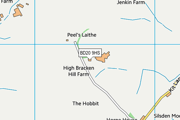 BD20 9HS map - OS VectorMap District (Ordnance Survey)