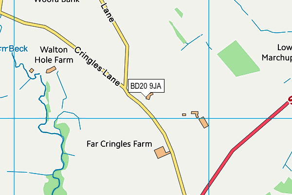 BD20 9JA map - OS VectorMap District (Ordnance Survey)