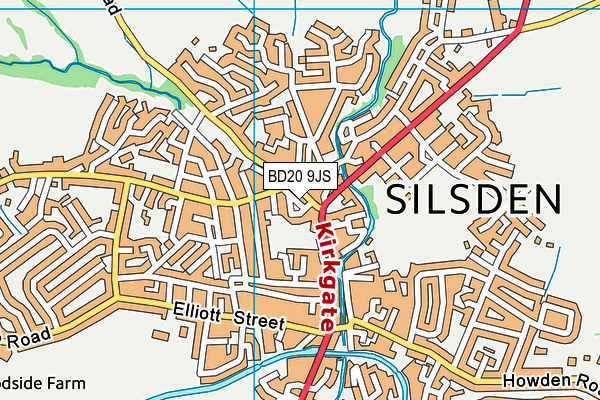 BD20 9JS map - OS VectorMap District (Ordnance Survey)