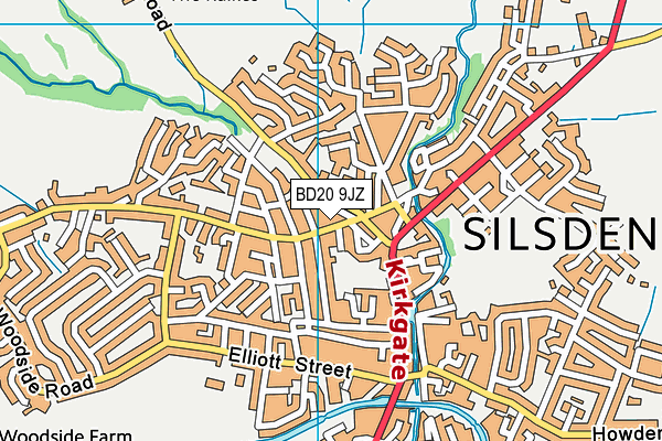 BD20 9JZ map - OS VectorMap District (Ordnance Survey)